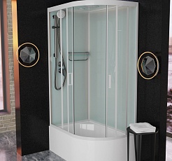 Frank Душевая кабина F412/2 L white с крышей – фотография-4